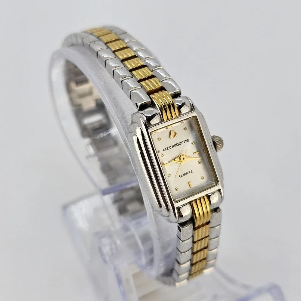 Liz Clairborne Women's Analog Watch 16MM Gray Dial Two Tone Bands 6